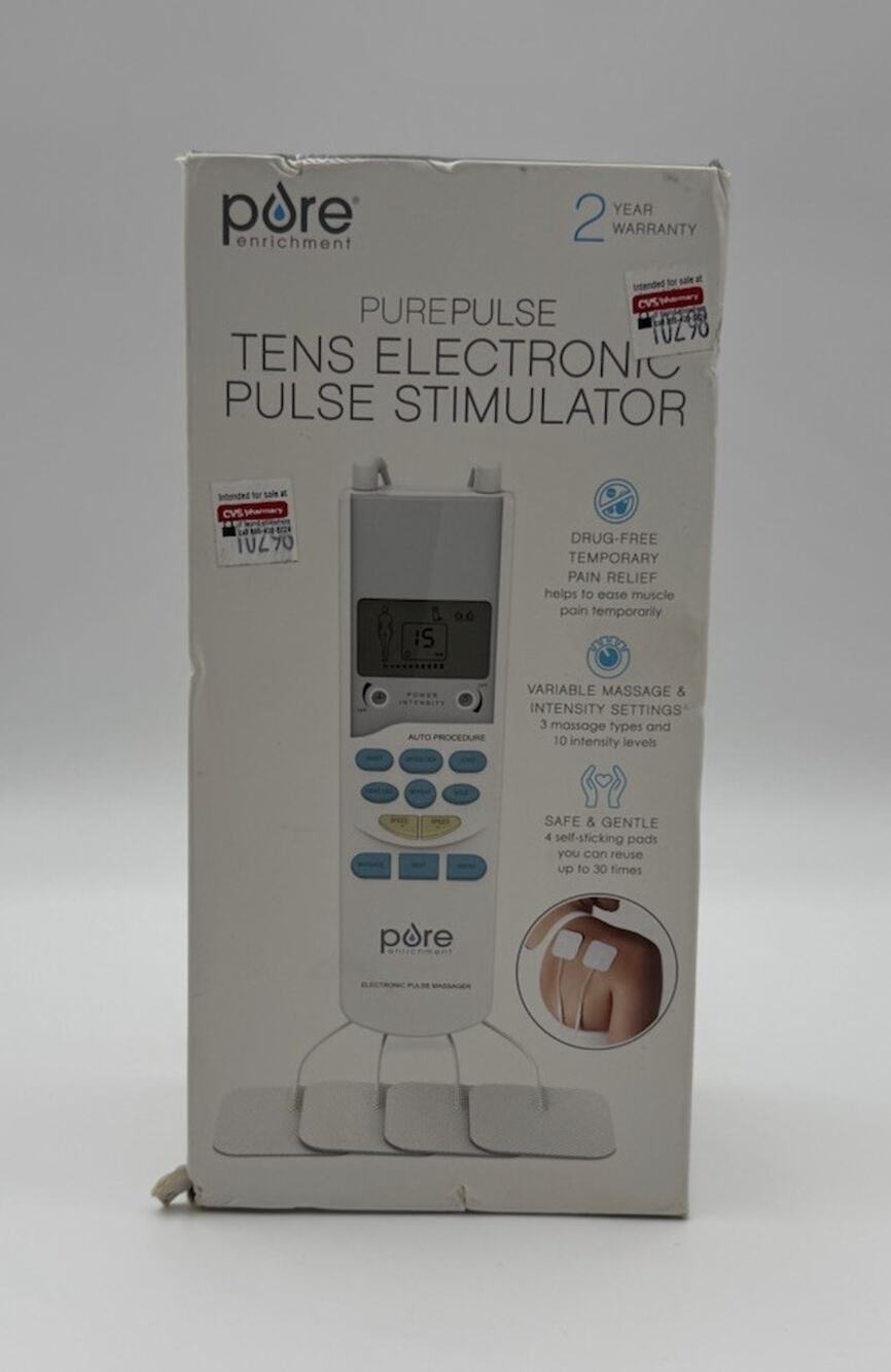 New Pure Enrichment PurePulse Pro Advanced TENS Muscle Stimulator Pain Relief